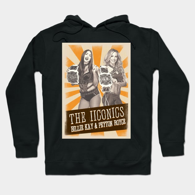 Vintage Aesthetic The IICONICS // Billie Kay & Peyton Royce Hoodie by SkulRose